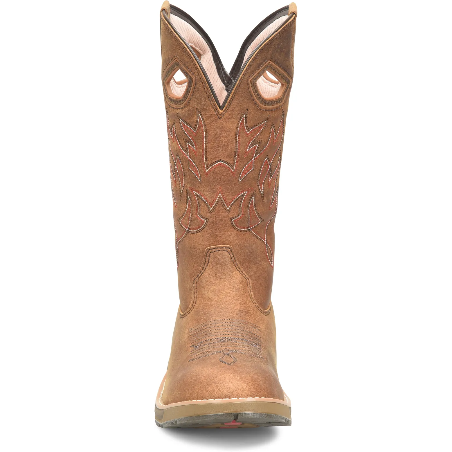 Double H Men's Feudal 12" U Toe Slip Resist Western Work Boot -Brown- DH5421