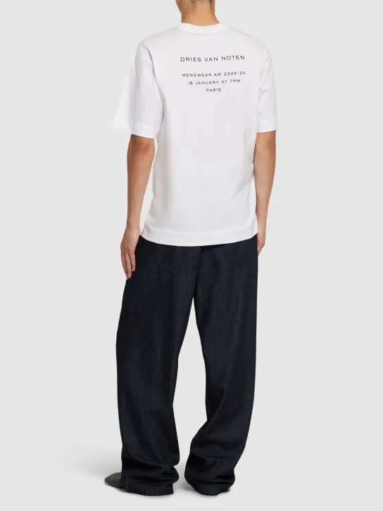 Dries Van Noten   Printed cotton jersey t-shirt 