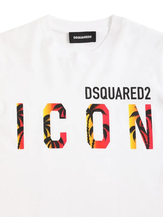 Dsquared2   Icon logo print cotton jersey t-shirt 