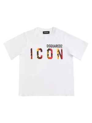 Dsquared2   Icon logo print cotton jersey t-shirt 