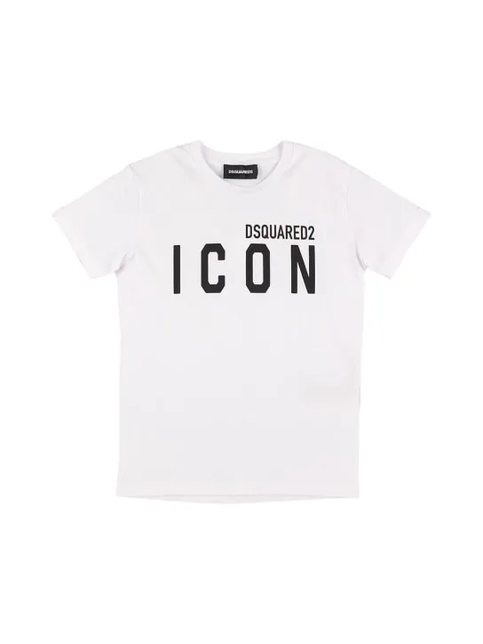 Dsquared2   Icon print cotton jersey t-shirt 