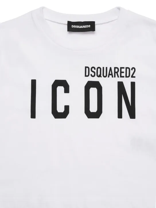 Dsquared2   Logo print cropped jersey t-shirt 