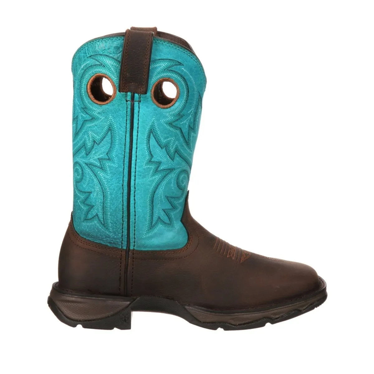 Durango Lady Rebel Work Women's Steel Toe Western Boots Dwrd022 In Brown Turquoise