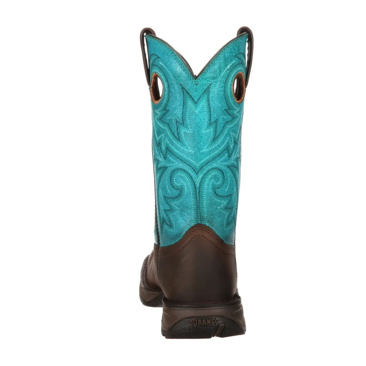 Durango Lady Rebel Work Women's Steel Toe Western Boots Dwrd022 In Brown Turquoise