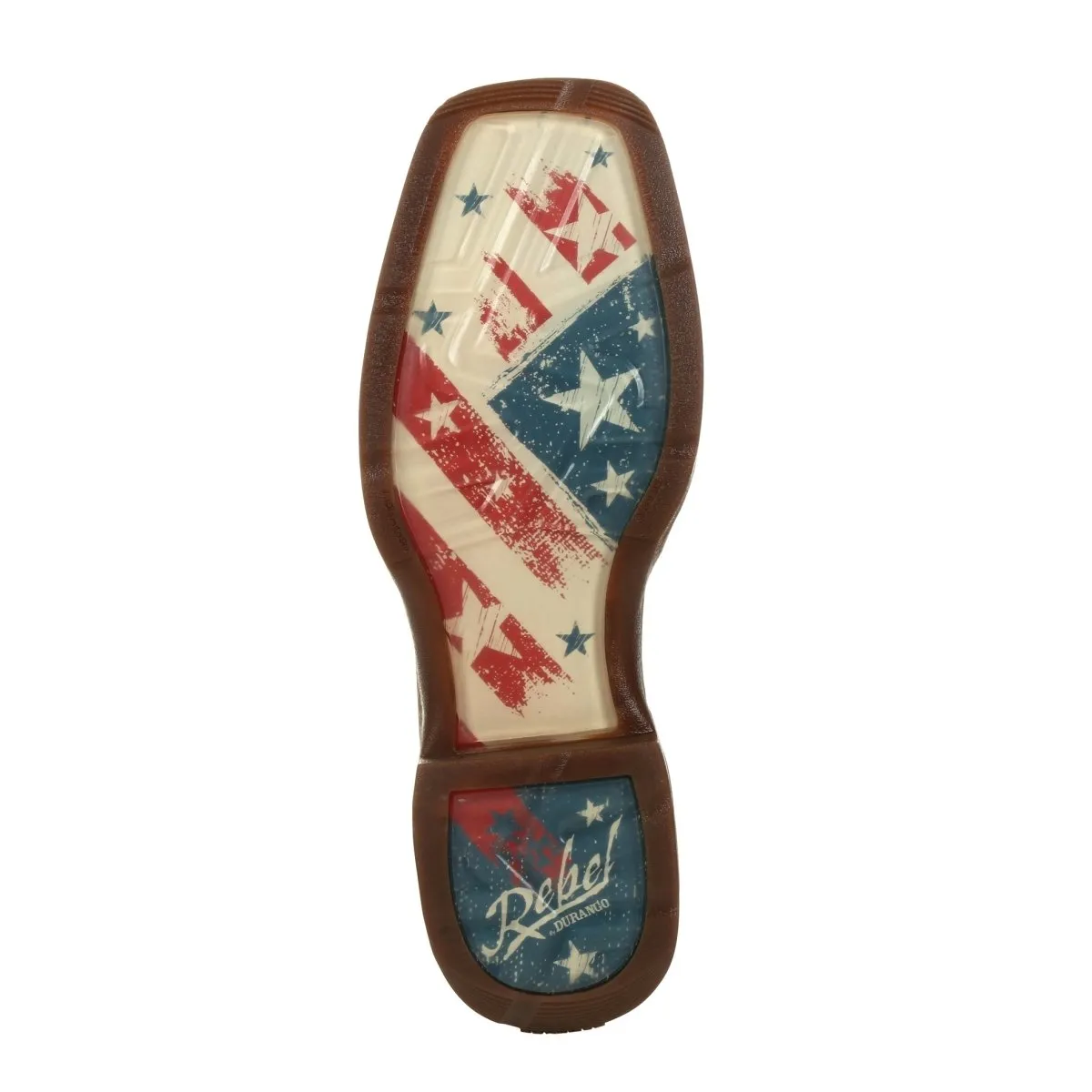 Durango Rebel Men's Distressed Flag Embroidery Western 12" Boots Ddb0312 In Bay Brown And White