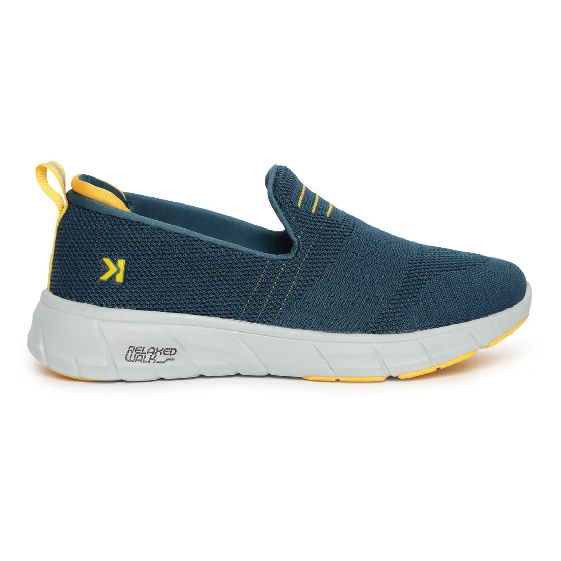 Eeken ESHGIA104 Teal Blue And Yellow Athleisure Shoes For Men