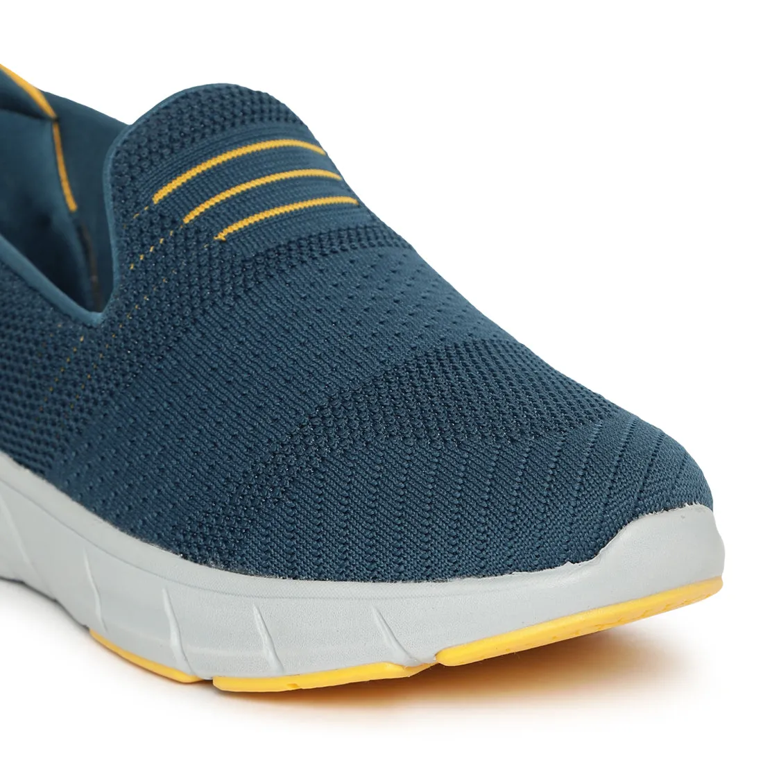 Eeken ESHGIA104 Teal Blue And Yellow Athleisure Shoes For Men