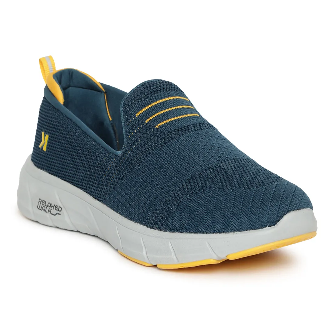 Eeken ESHGIA104 Teal Blue And Yellow Athleisure Shoes For Men