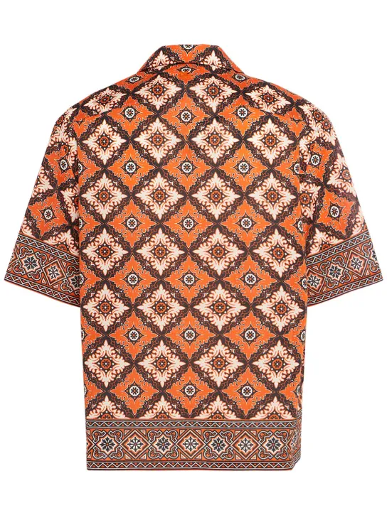 Etro   Printed cotton short sleeve shirt 