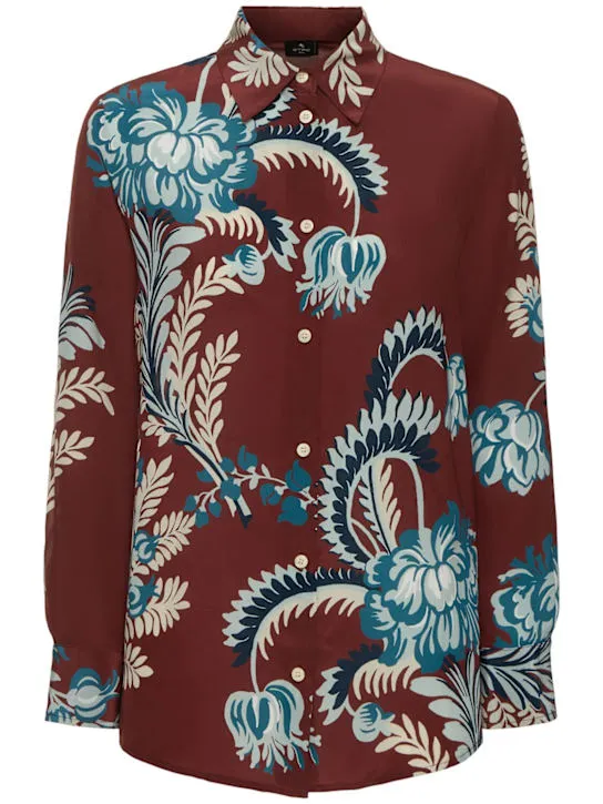 Etro   Printed silk shirt 