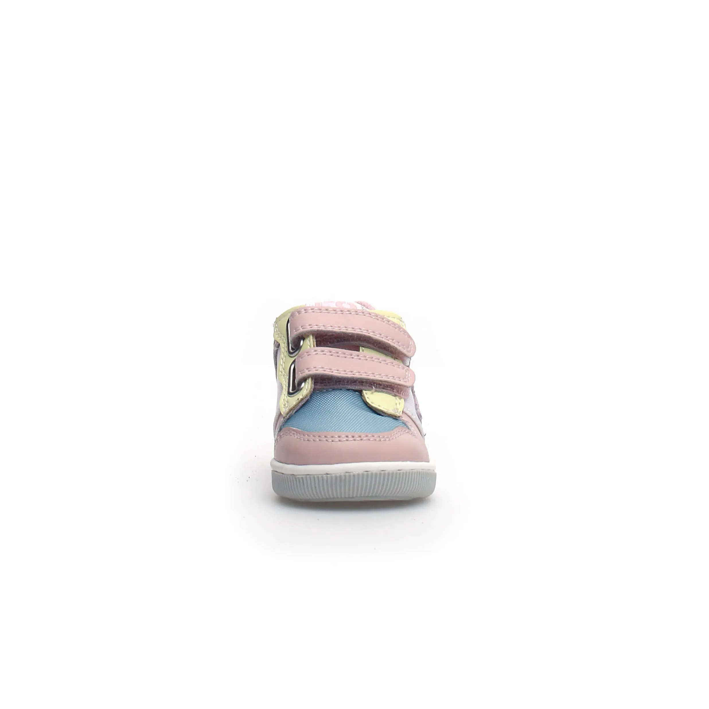 FALCOTTO - Frankie Girls Pink and White Star Leather Sneakers