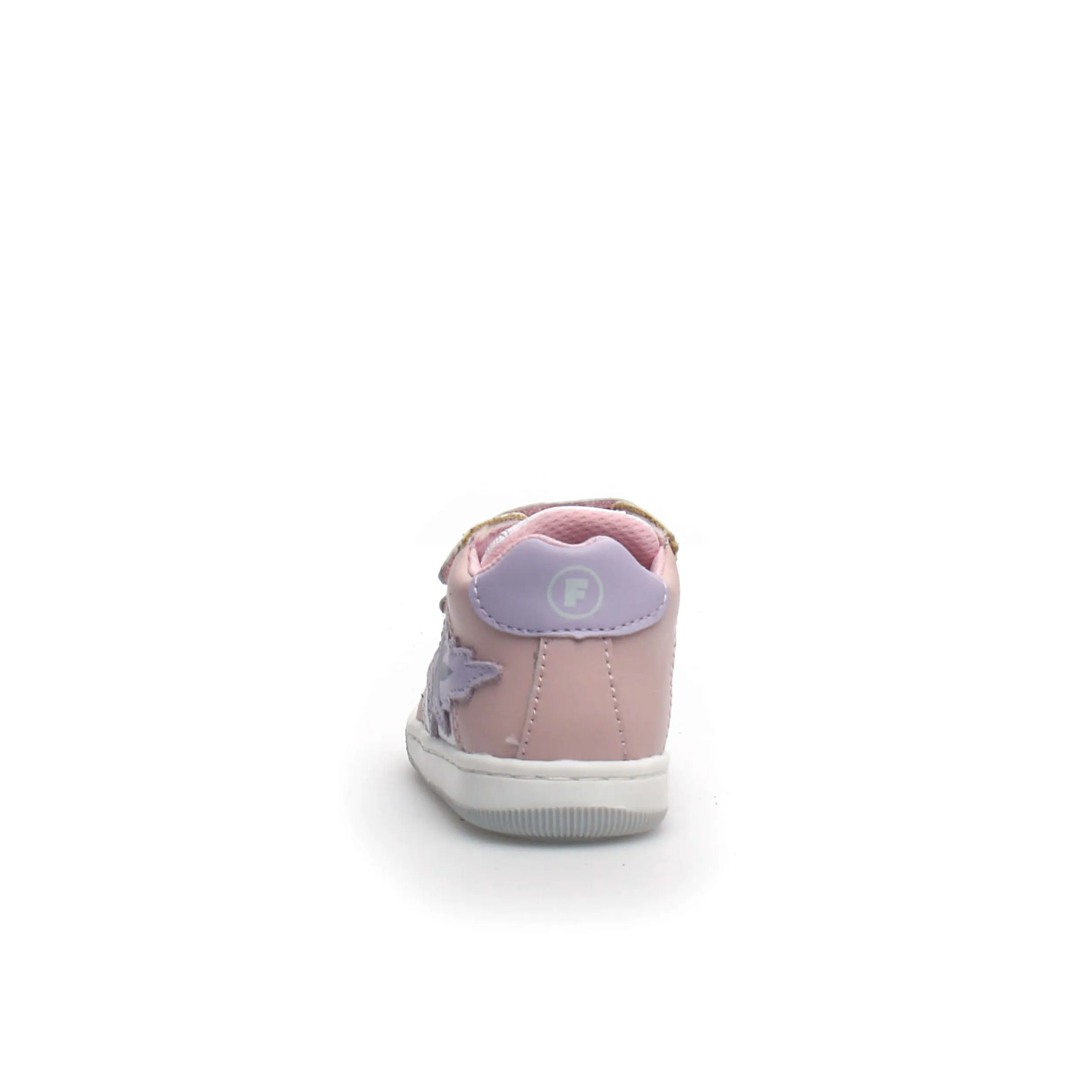 FALCOTTO - Frankie Girls Pink and White Star Leather Sneakers