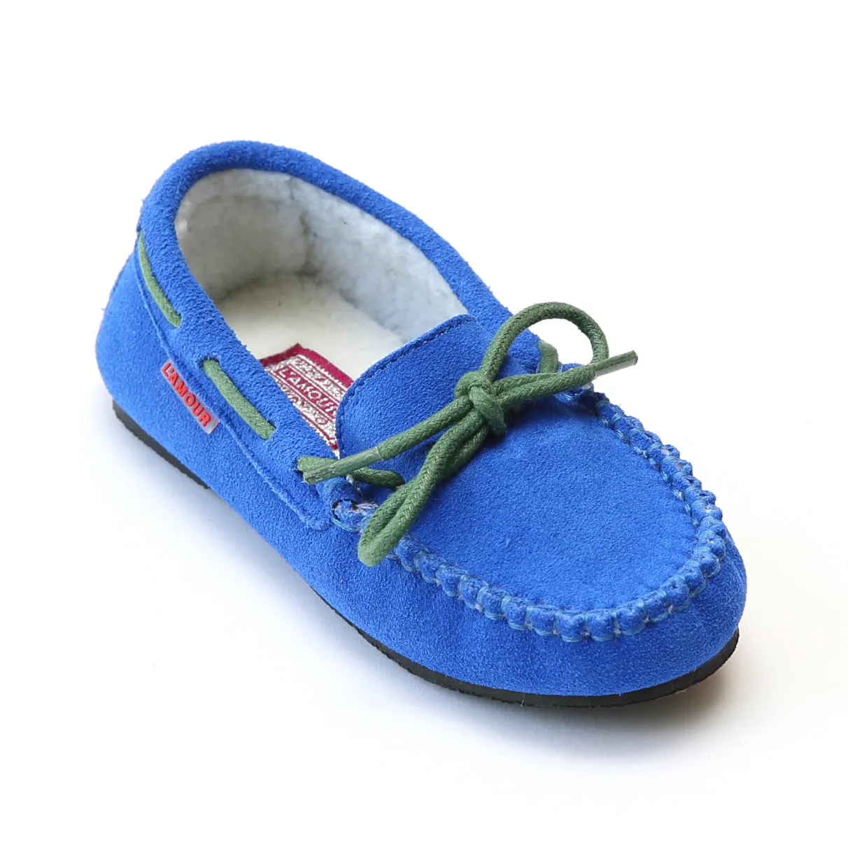 FINAL SALE - L'Amour Girls Suede Moccasin Loafer