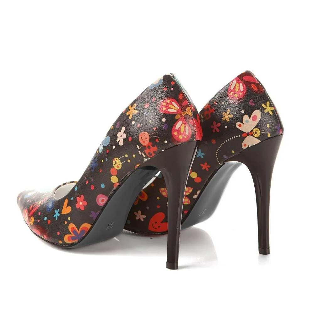 Flowers Heel Shoes STL4013