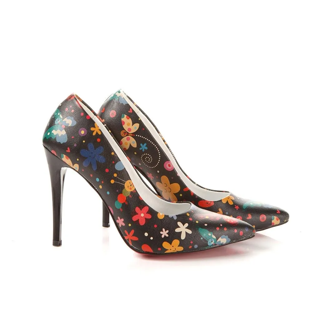 Flowers Heel Shoes STL4013