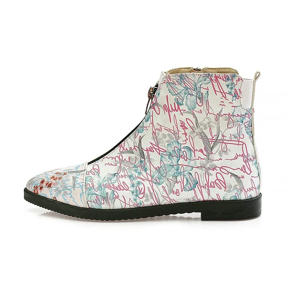 Flowers Short Boots WFER116