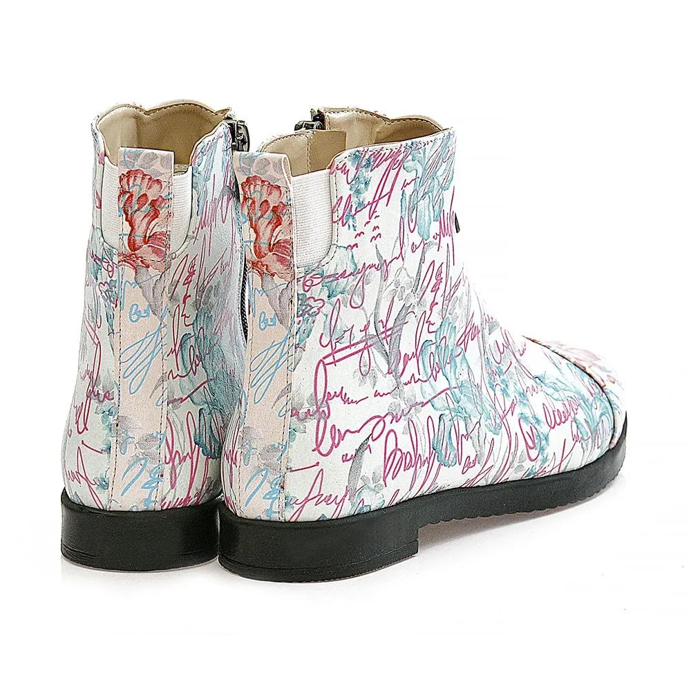 Flowers Short Boots WFER116