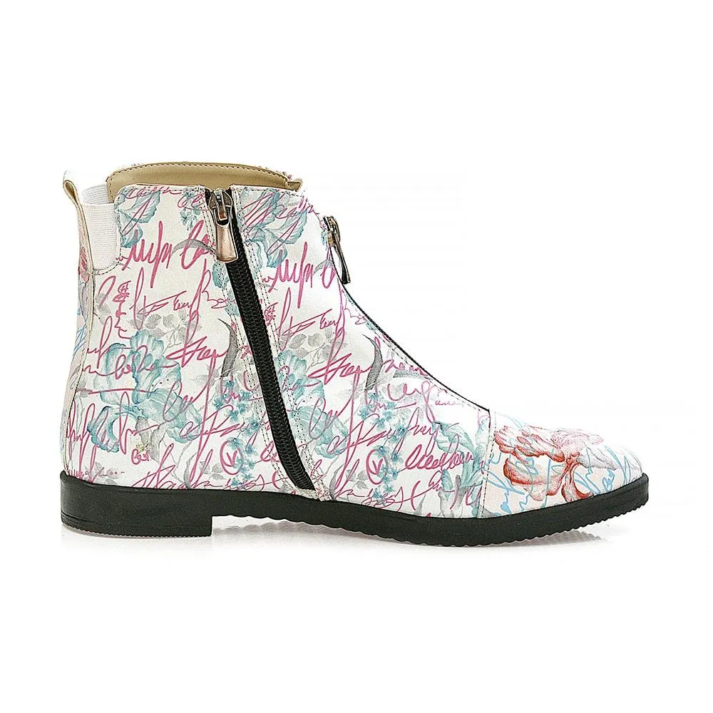 Flowers Short Boots WFER116