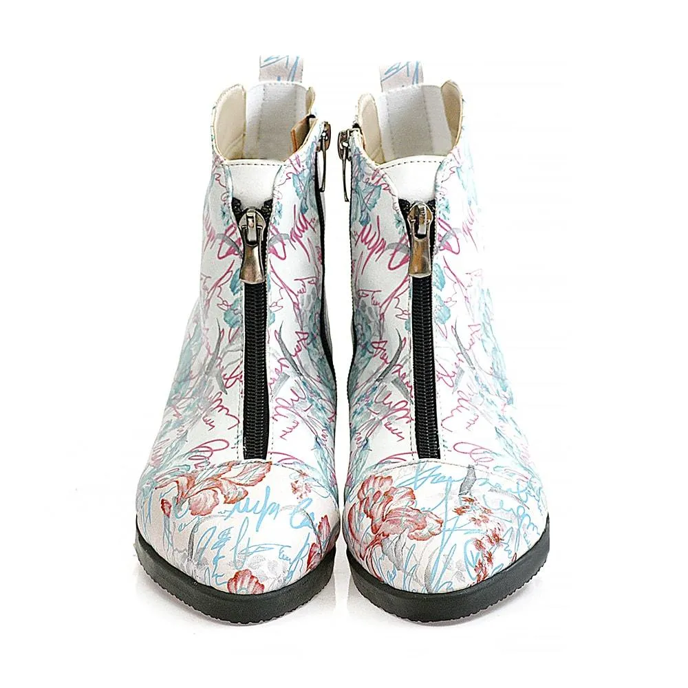 Flowers Short Boots WFER116