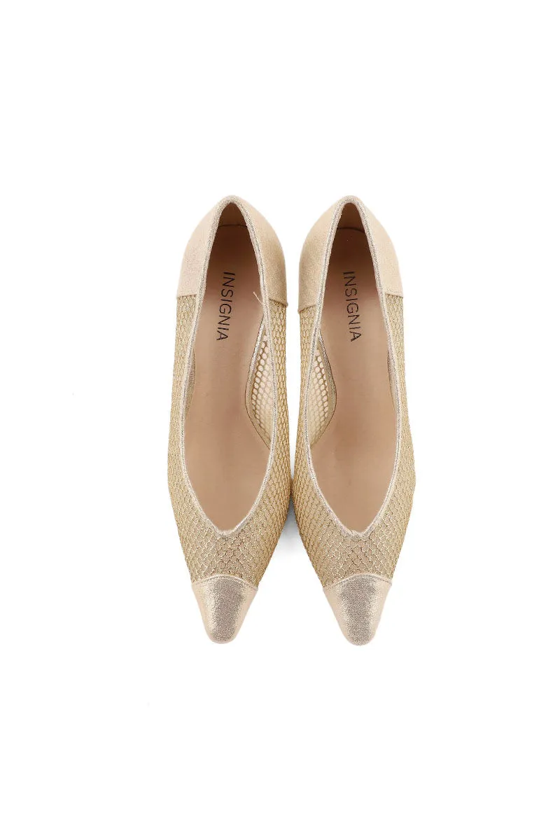 Formal Court Shoes I44400-Golden