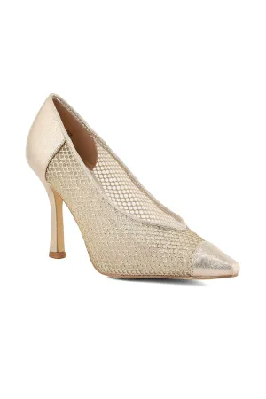 Formal Court Shoes I44400-Golden