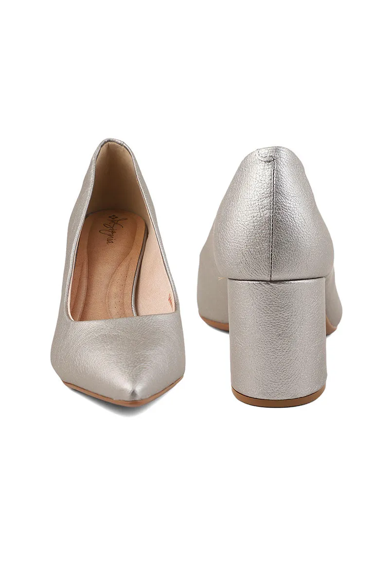 Formal Court Shoes I44445-Silver