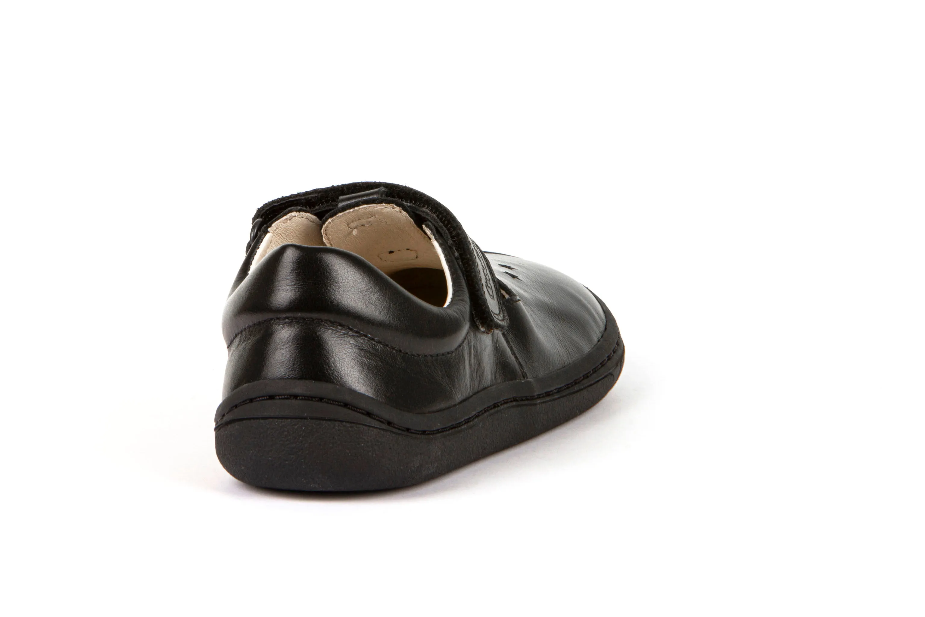 Froddo Nina Girls Black T-Bar Barefoot School Shoe