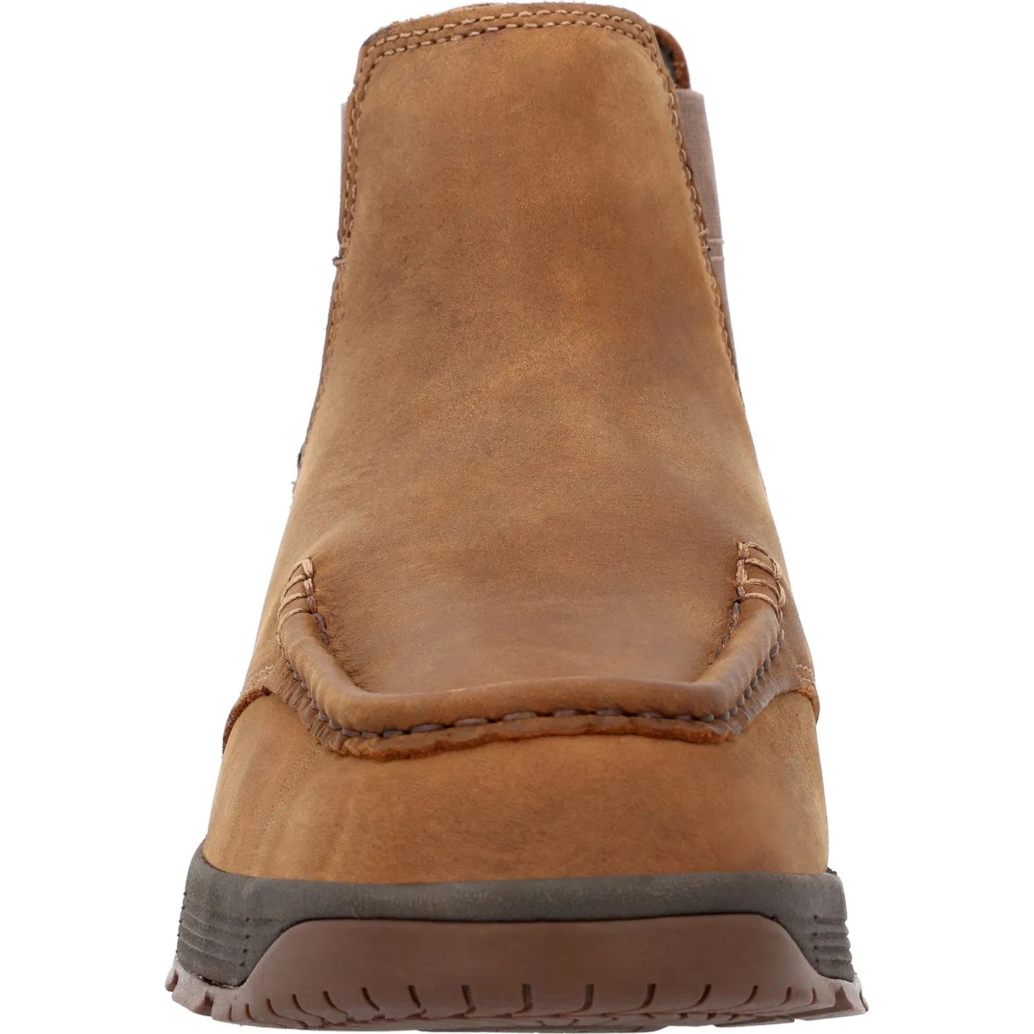 Georgia Mens Athens Superlyte WP Chelsea Brown Leather Work Boots