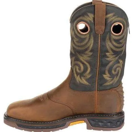 Georgia Men's Carbo-Tec LT 11" Stl Toe WP Western Work Boot -Brown- GB00267