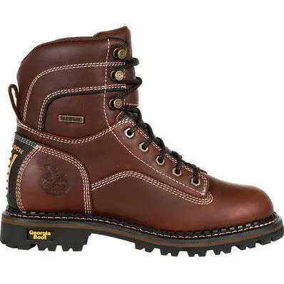 Georgia Women's AMP LT Logger Alloy Toe WP Work Boot - Brown - GB00428