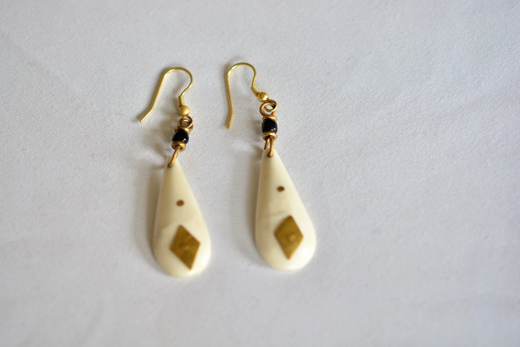 Gold Brass Handmade Earrings