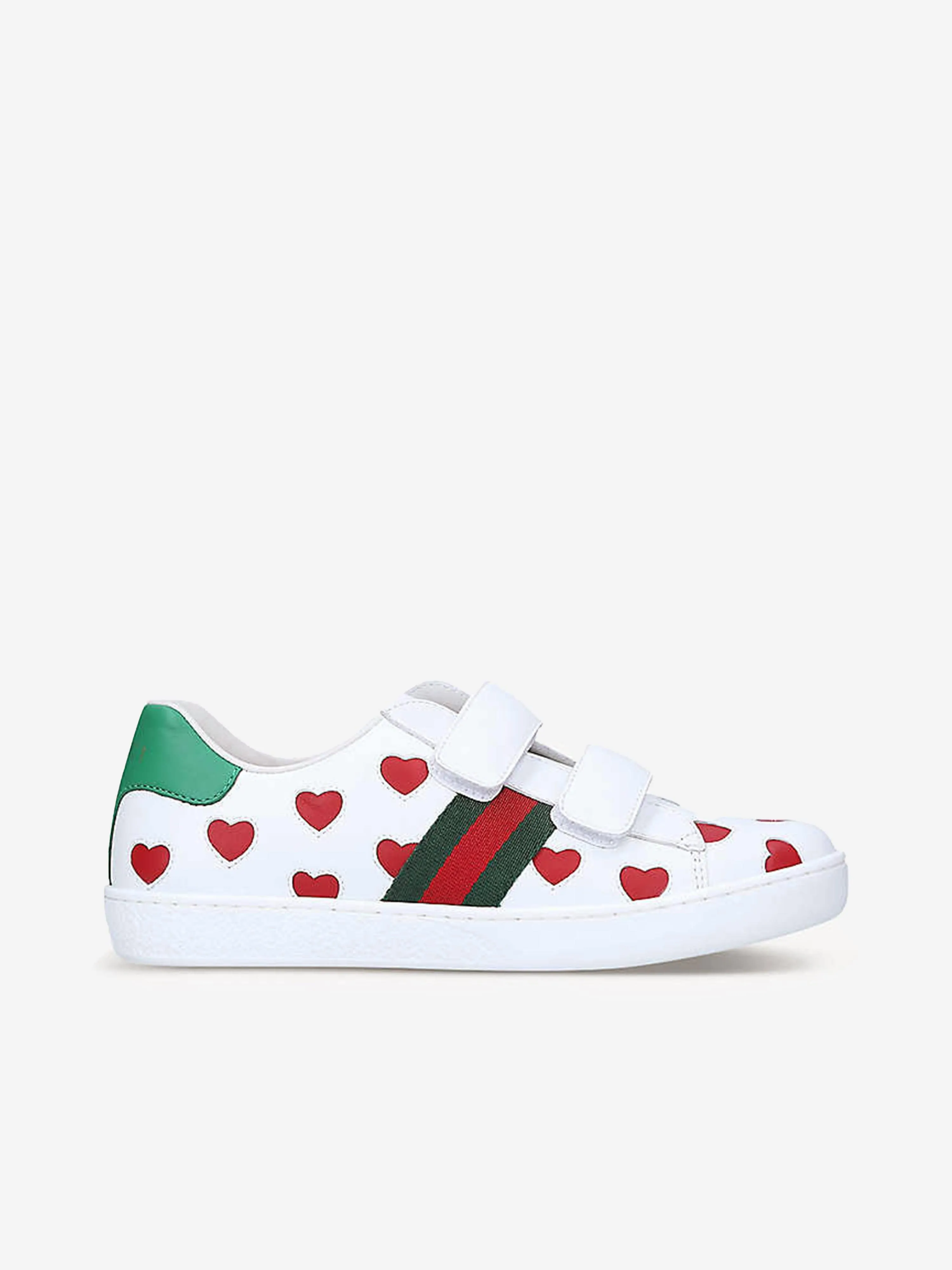 Gucci Girls Leather Heart Ace Trainers