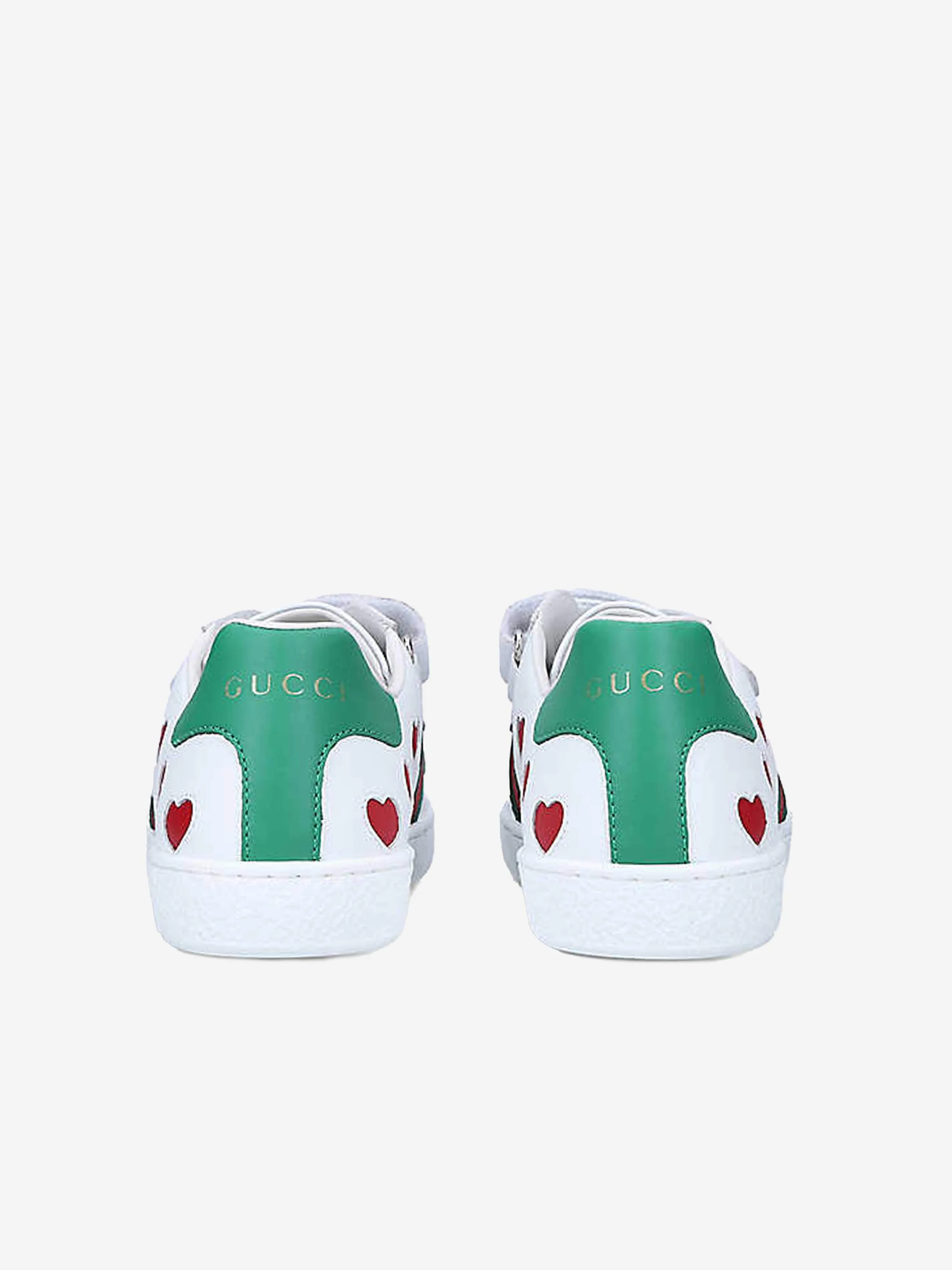 Gucci Girls Leather Heart Ace Trainers