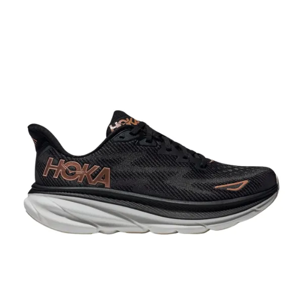 HOKA Women's Clifton 9 Medium Black/Gold