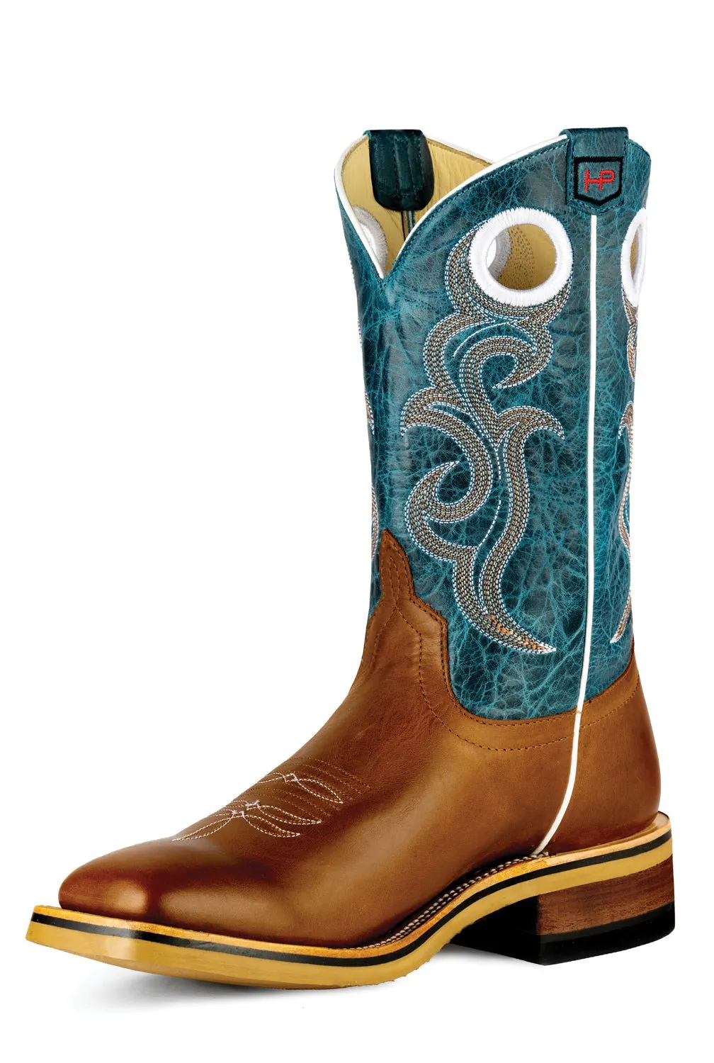 Horse Power Mens Marlboro Crazyhorse Blue Jean Leather Work Boots