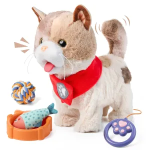 Interactive Walking Cat Toy with Leash for Toddlers