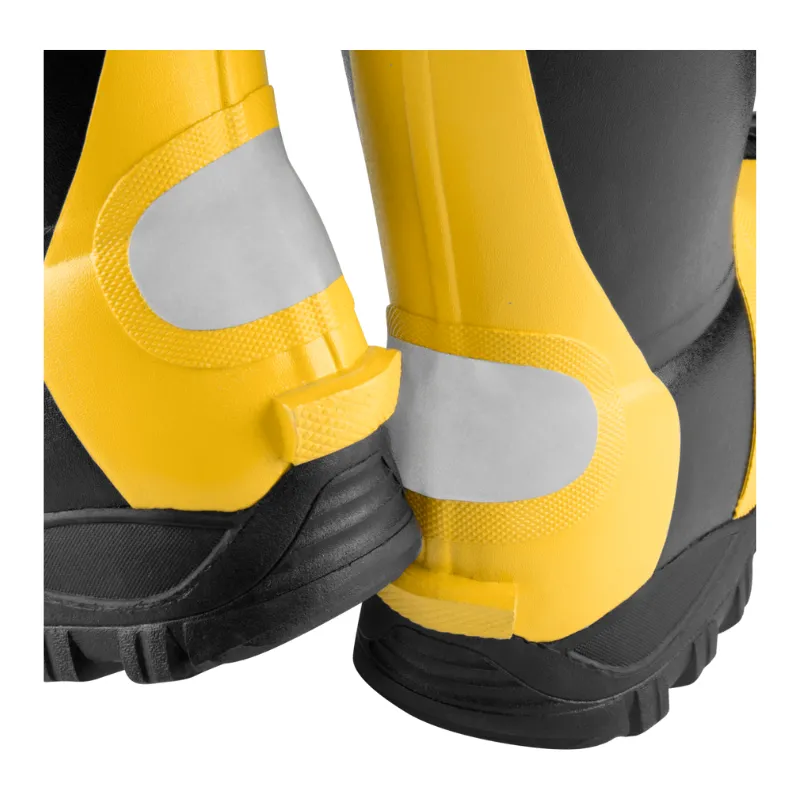 Ironwear Black/Yellow Rubber Work Boots