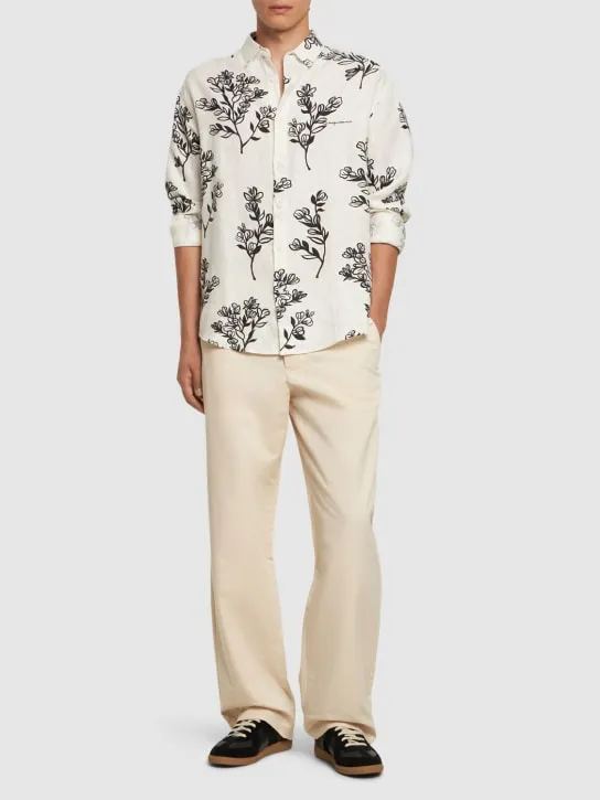 Jacquemus   La Chemise Simon printed linen shirt 