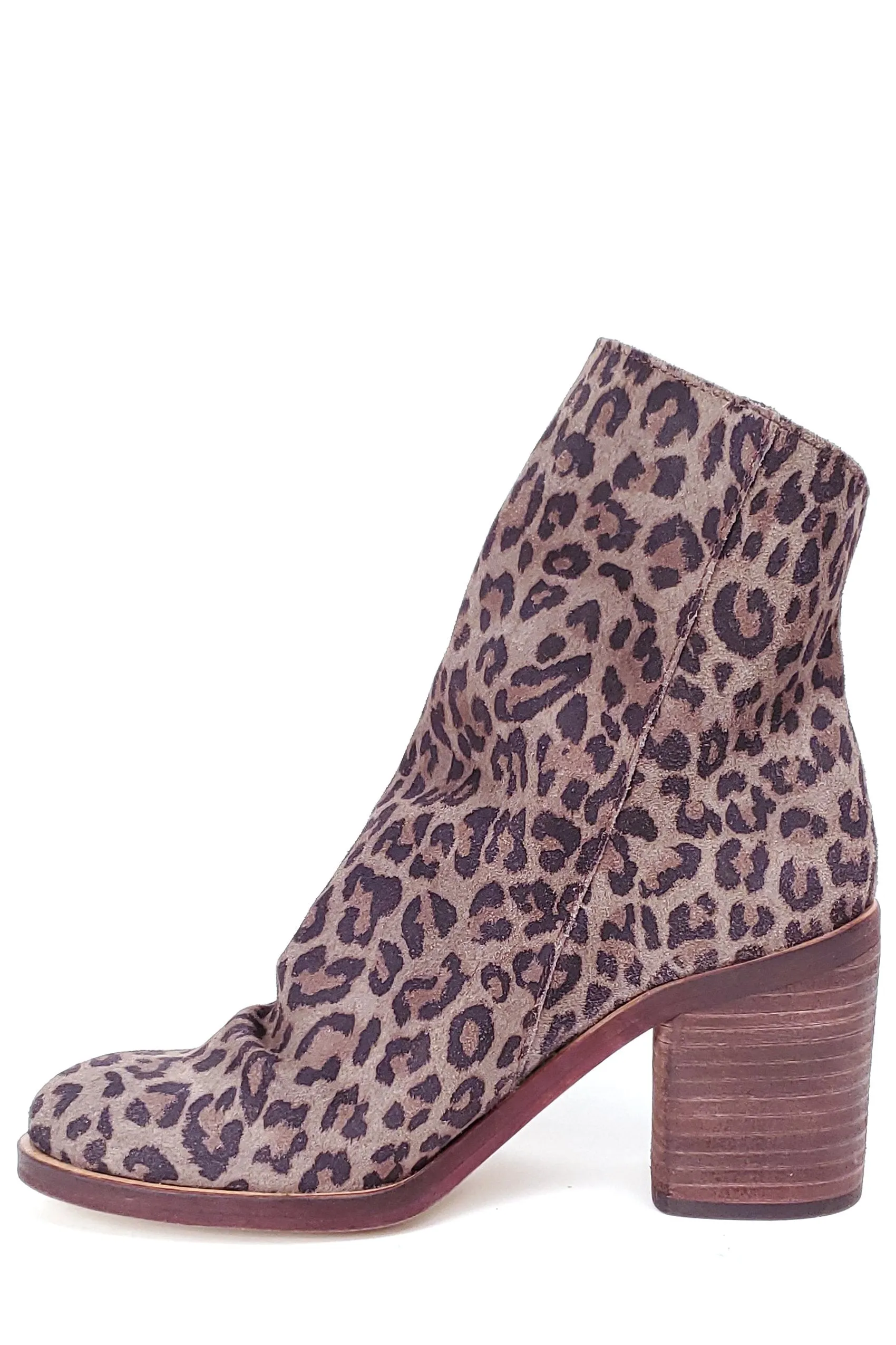 Jana Leopard Suede Leather