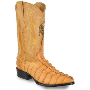 JB904 J Toe Cocodrile Print Leather Boot Buttercup