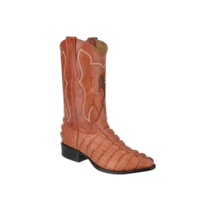 JB904 J Toe Cocodrile Print Leather Boot Shedron