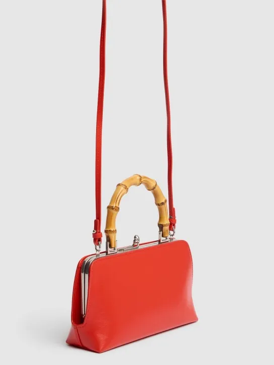 Jil Sander   Mini Goji Bamboo palmellato leather bag 