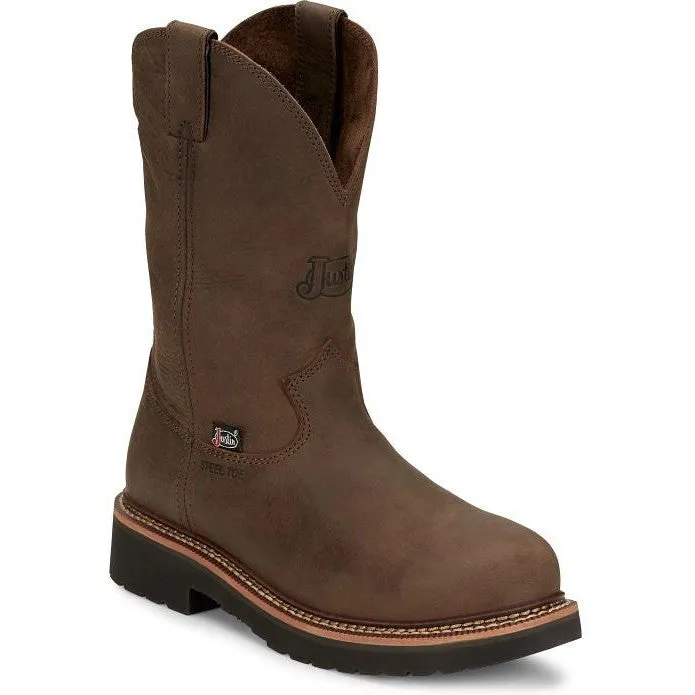 Justin Men's Carbide 11" Steel Toe Western Work Boot -Brown- OW4441