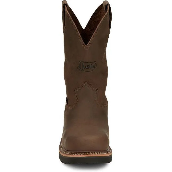 Justin Men's Carbide 11" Steel Toe Western Work Boot -Brown- OW4441