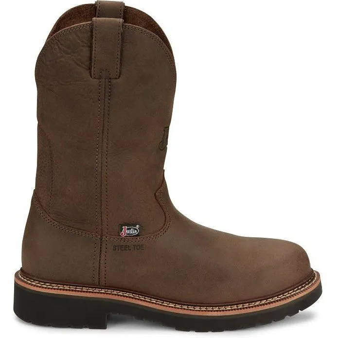 Justin Men's Carbide 11" Steel Toe Western Work Boot -Brown- OW4441