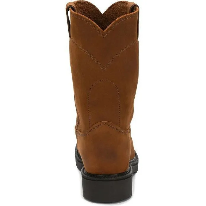 Justin Men's Conductor 10" USA Western Work Boot -Brown- 4760