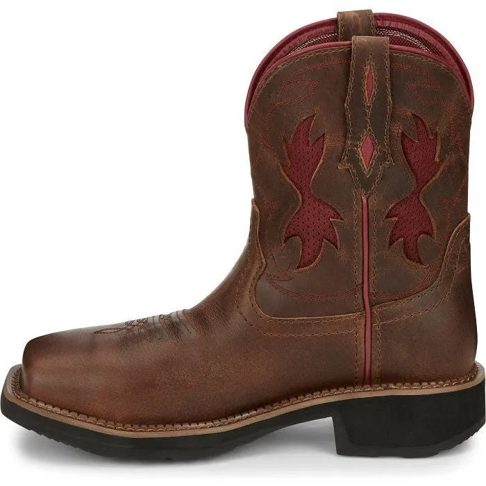 Justin Women's Lathey 8" Nano CT Western Work Boot -Brown- GY9962