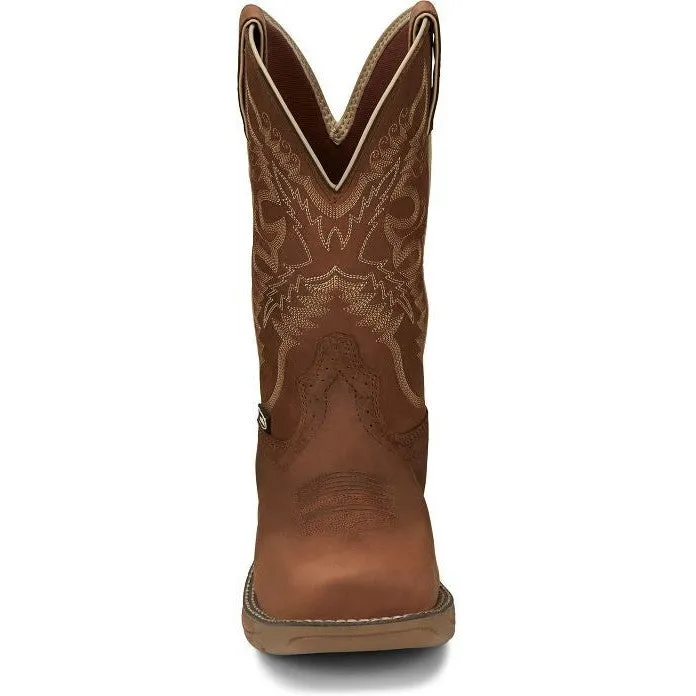 Justin Women's Rush 11" Nano CT WP Western Work Boot -Tan- SE4352