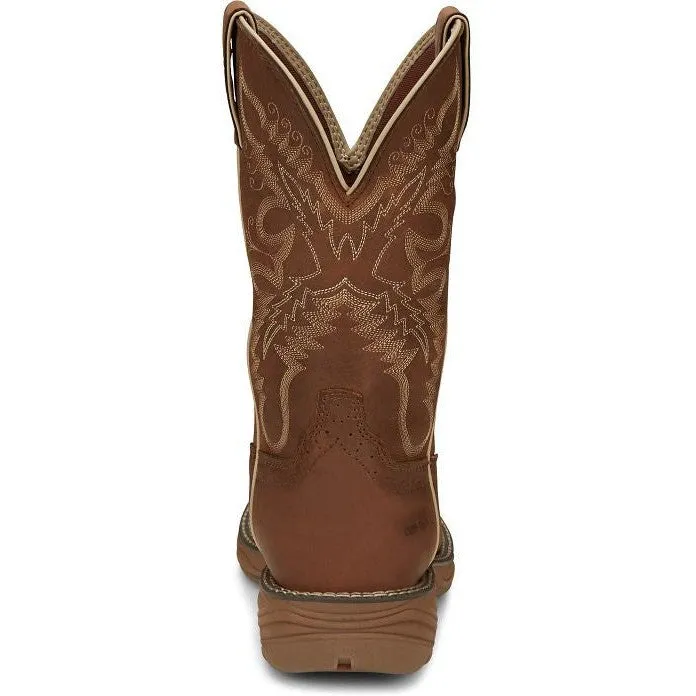 Justin Women's Rush 11" Nano CT WP Western Work Boot -Tan- SE4352