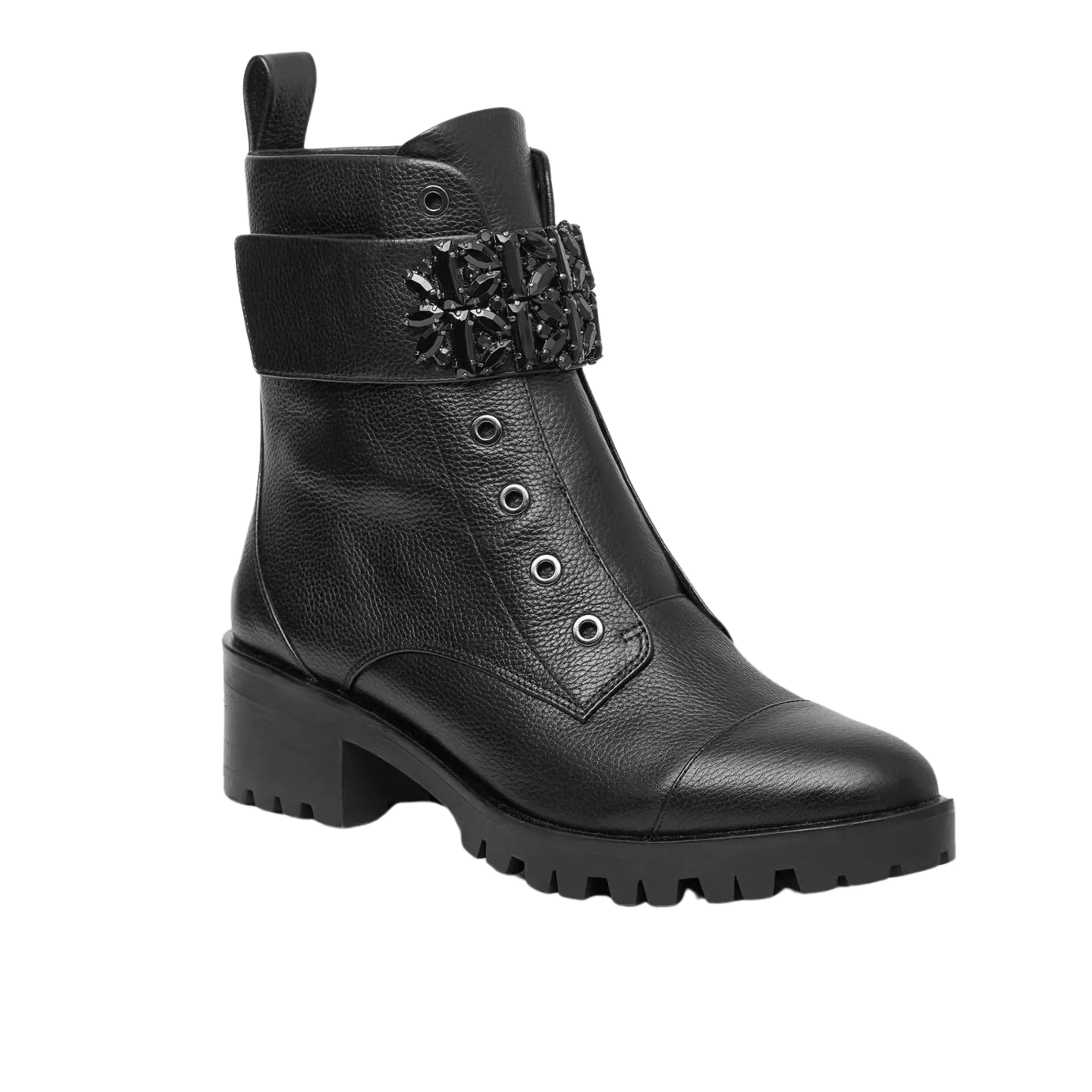 KARL LAGERFELD - Pippa Lugged Sole Zipper Ankle Boots